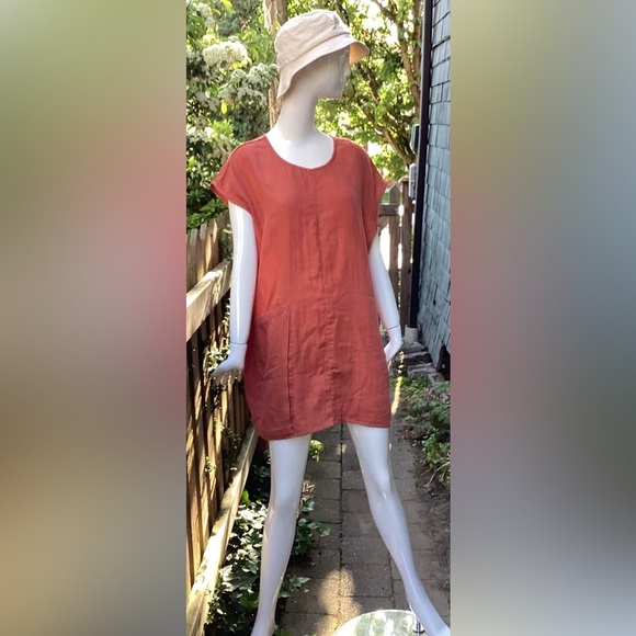 Cosmo'swomen's rust coloured cotton top/tunic Xl - Picture 1 of 12